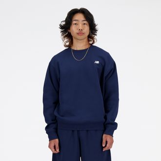 New Balance Sweatshirt NEW BALANCE, Herren, Gr. XXL, nb navy (nny), Obermaterial: 60% Baumwolle, 40% Polyester, Sweatshirts Sweatshirt, entspannte Passform, sport