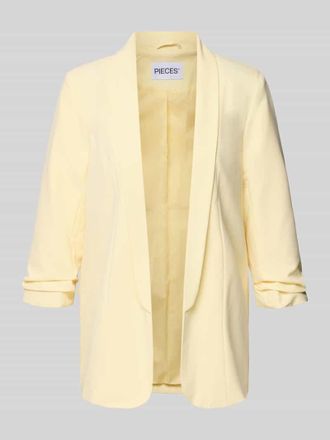 Pieces Regular Fit Longblazer mit Viskose-Anteil Modell BOSELLA in Hellgelb, Größe XL