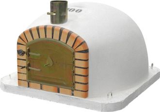 Movelar Horno De Le&ntilde;a Exterior De Obra Vulcano Blanco 100x100x80 Cm Sin Aislamiento Horno De Le&ntilde;a Para Jard&iacute;n Y Exterior - Ref: 7003/1 - Movelar