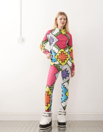 OOSC Day Tripper - Leggings baselayer da donna multicolore