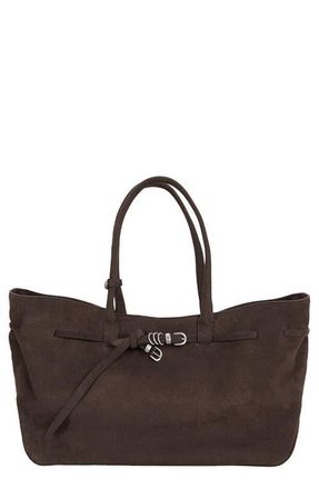 Margesherwood Grandma Large Buckle Suede Shoulder Bag in Hush Nubuck at Nordstrom