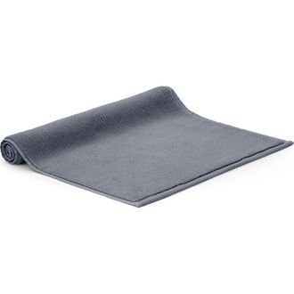Boll & Branch Ribbed Organic Cotton Bath Mat in Mineral at Nordstrom