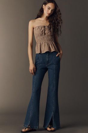 Paige Sofia Front Seam High-Rise Flare Jeans