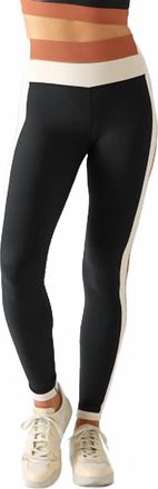 Glyder Directional High Waist Legging In Black Oatmilk/cinnamon