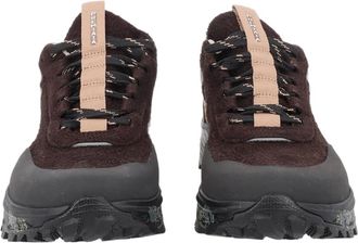 Premiata Brown Reflective Details Stitched Logo Suede Sneakers