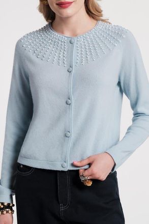 Frances Valentine RBG Cardigan Beaded in Light Blue at Nordstrom, Size X-Large