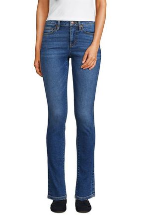 Lands End Recover Denim Mid Rise Slim Leg Jeans in Indigo Tide Blue at Nordstrom, Size 10