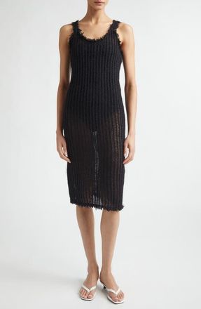 Toteme Mohair & Wool Blend Tank Sweater Dress in Black at Nordstrom, Size X-Small