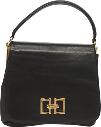 Ferragamo Gancini Black Leather Handbag (Pre-Owned)