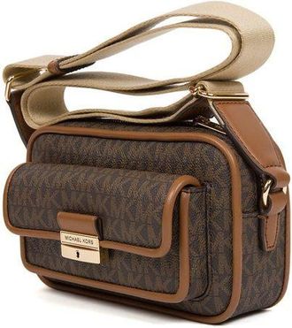 Michael Kors Womens Crossbody Bag Brown 89.coated Canvas Polyester Crossbody-bags
