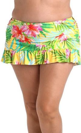 La Blanca Calypso Ruffle Swim Skirt in Yellow Multi at Nordstrom Rack, Size 20W