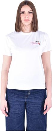 MC2 Saint Barth Girocollo T-shirt - Dames - T-shirts - Wit - M - Katoen - Tops