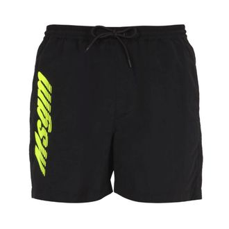 Msgm Hombre, Pantalones cortos, Negro, Talla: L