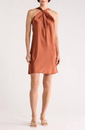 Theory Twist Dr. Silky Shift Dress in Terracotta at Nordstrom Rack, Size Petite