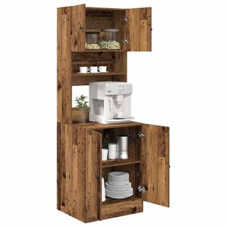 Berkfield Home Kitchen Cabinet Old Wood 60x50x180 cm Engineered Wood in Brown | Size: 60 x 50 x 180 cm