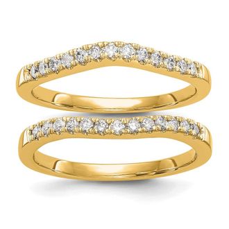 Diamond2Deal 14k Gold Lab Grown Diamond Wedding Band Ring 0.37Ct Clarity- VS Color- G-H