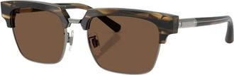 Dolce & Gabbana Dg 4522 Zonnebril - Heren - Zonnebrillen - Bruin - 54 MM - Accessoires