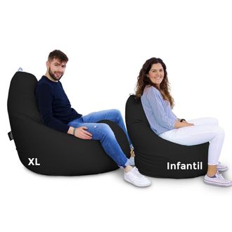 Happers Puff Pera Relax Polipiel Negro Happers Xl