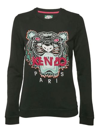 Kenzo Sweater met geborduurde tijger - Zwart