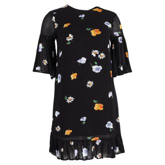 Ganni Ganni Lorita Georgette Mini Dress in Black Viscose