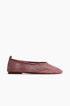 H&M Braided Ballet Flats in Dusty Red at Nordstrom, Size 10