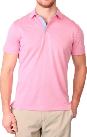 Tailorbyrd Twisted Yarn Dobby Twill Polo in Pink at Nordstrom Rack, Size Xx-Large