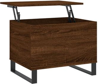 vidaXL Vidaxl - Mesa de centro madera contrachapada roble marrón 60x44,5x45 cm