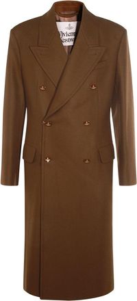 Vivienne Westwood Coats Marrone-Uomo