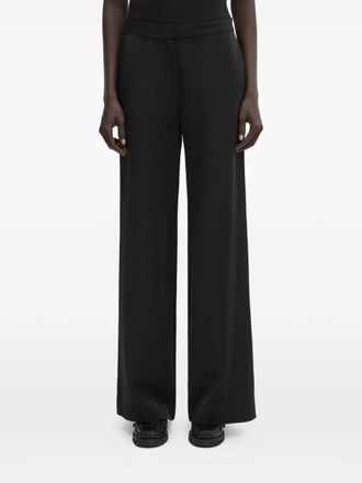 Sams&oslash;e & Sams&oslash;e rear welt pockets wide-leg trousers - Zwart