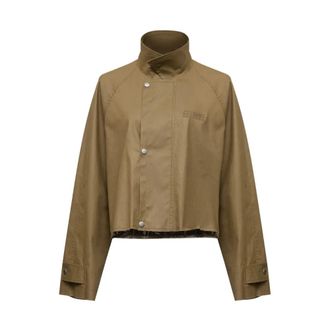 Maison Margiela Giacca Trucker in Finta Pelle Scamosciata - - Jackets - Donna - Beige - S