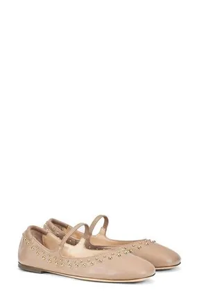 AGL Iris Studded Mary Jane Flat in Argilla Brown at Nordstrom Rack, Size 10.5Us / 40.5Eu