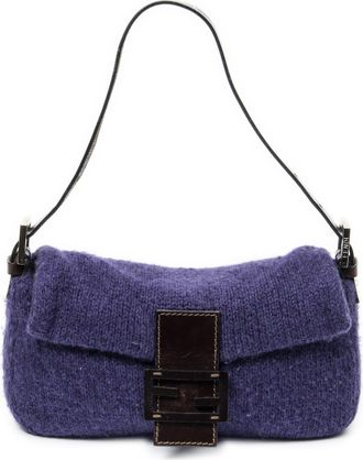 Fendi Pre-owned Womens Baguette Shoulder Bag - Purple - One Size