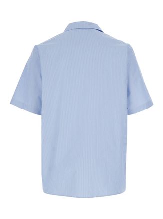 Gucci Mens Bowling Shirt Light Blue Cotton