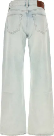 Calvin Klein Womens Light-Blue Denim Jeans Indigocloud Exterior: Cotton