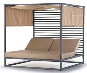 LLR Collection Premium Outdoor Daybed Antigua - Anthrazit/Taupe