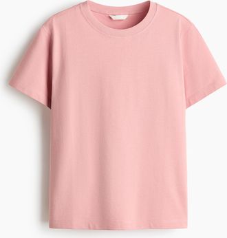 H&M Oversized Baumwoll-T-Shirt - Hellrosa