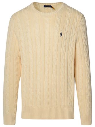Polo Ralph Lauren Elfenbeinfarbener Baumwollpullover