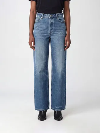 A.P.C. A. P.C. Jeans wide leg in denim di cotone a vita alta con cinque tasche