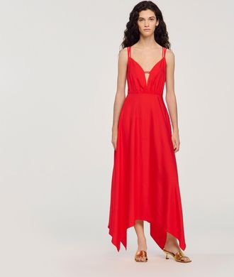 Sandro Asymmetric maxi dress