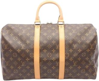 Louis Vuitton Pre-owned Boston Bag - unisex - Vintage Weekendtas - Bruin - ONE Size - Leer - Vintage