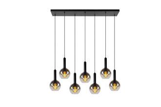 Lucide MARIUS Dimmable Adjustable Indoor Stylish Bar Pendant Light 7xE27 in Black