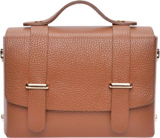 Luisa Vannini Brown Rundleer Tas
