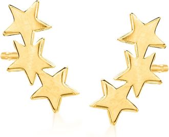 RS Pure by Ross-Simons 14kt Yellow Gold Star Ear Climbers