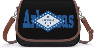 Generic Flag of Arkansas Small Womens Crossbody Bags Shoulder Handbag with Adjustable Strap for Travel