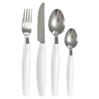 Trade Shop Trade Shop - Set Servizio Di Posate 24 Pz Per 6 Persone In Acciaio Inossidabile Colore Crema