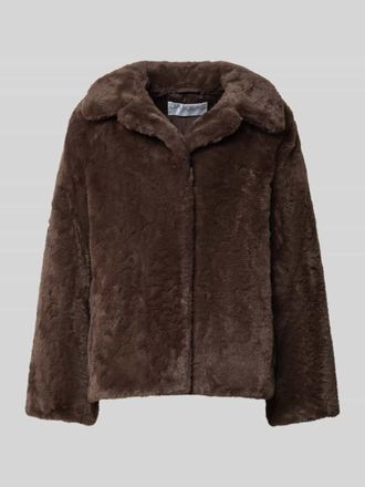 Jake*s Jacke aus Kunstfell mit Reverskragen in Dunkelbraun, Gr&ouml;&szlig;e 36