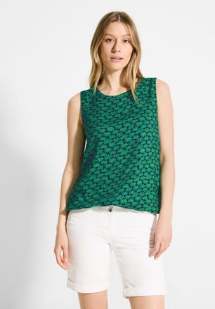 Cecil Blusentop CECIL, Damen, Gr. XXL (46), gr&uuml;n (fresh apple gr&uuml;n), Web, Obermaterial: 100% Viskose, bedruckt, regular fit taillenbedeckt, Rundhals, Blusen
