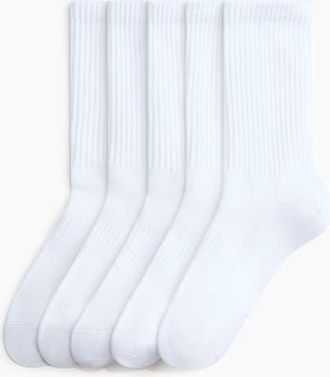 H&M 5-pack Sports Socks With Drymove in White at Nordstrom, Size 8
