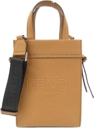 Fendi Pre-owned Go To Shopper Leren Tas - Dames - Vintage Handtas - Bruin - ONE Size - Leer - Vintage