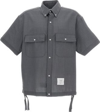 Thom Browne Dark Grey Solid Shirt